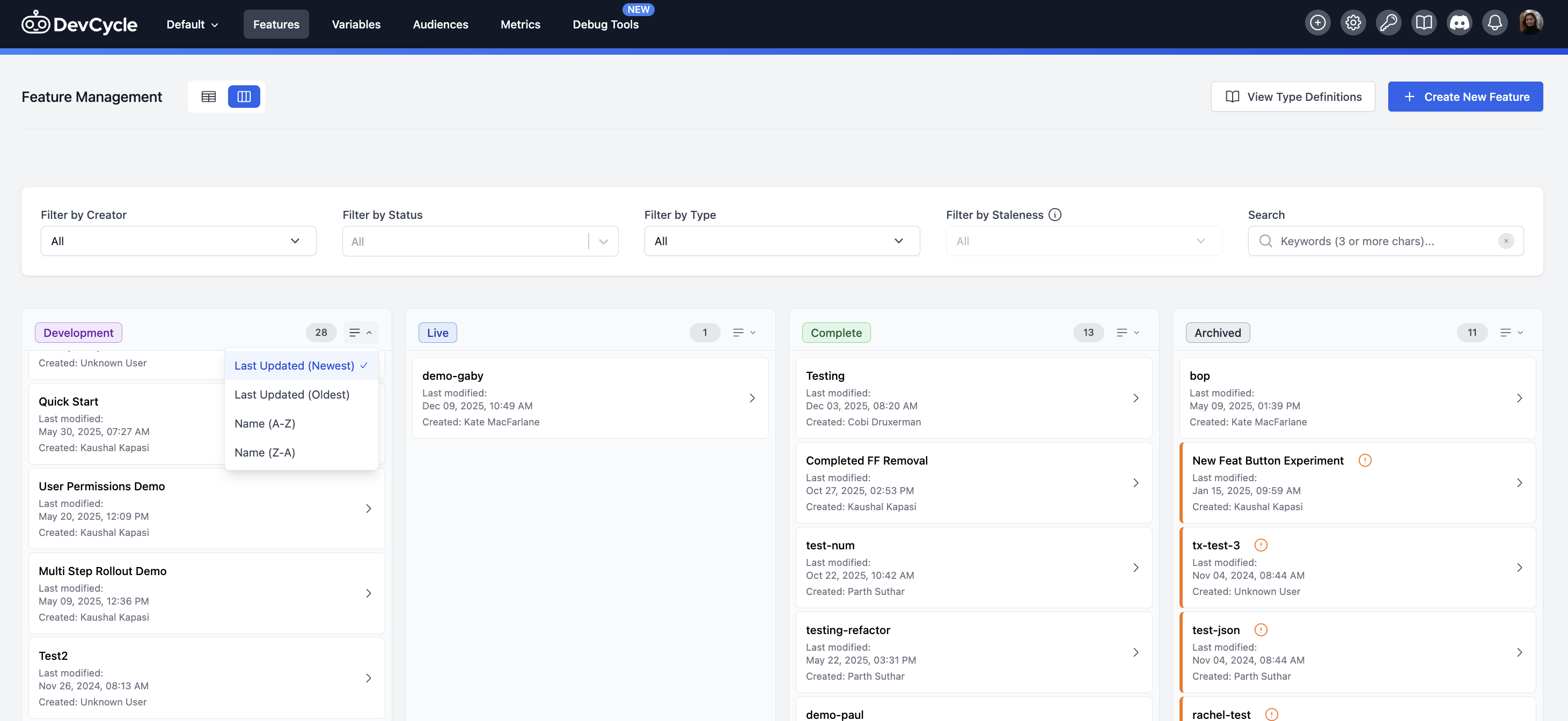 image of kanban view